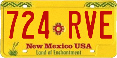 NM license plate 724RVE