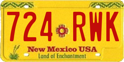 NM license plate 724RWK
