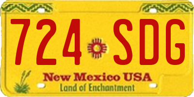 NM license plate 724SDG