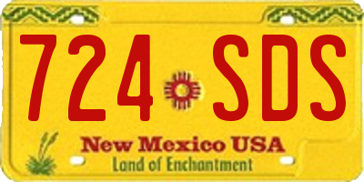 NM license plate 724SDS