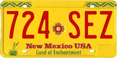 NM license plate 724SEZ