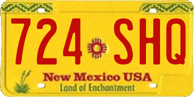 NM license plate 724SHQ