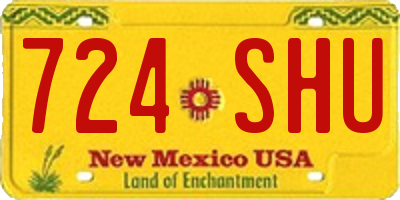 NM license plate 724SHU