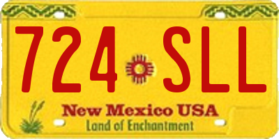 NM license plate 724SLL