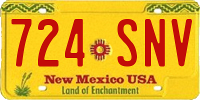 NM license plate 724SNV