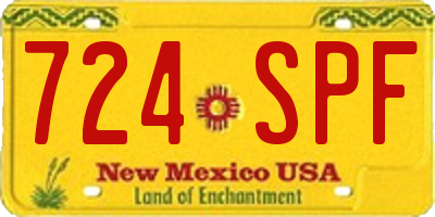 NM license plate 724SPF