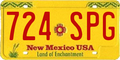 NM license plate 724SPG