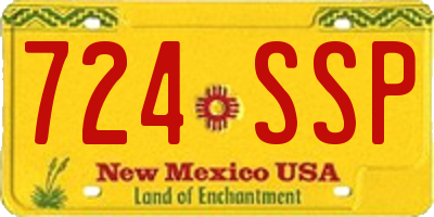 NM license plate 724SSP