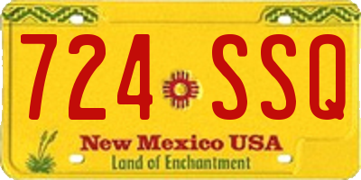 NM license plate 724SSQ
