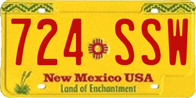 NM license plate 724SSW
