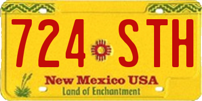 NM license plate 724STH