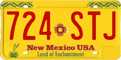 NM license plate 724STJ