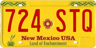 NM license plate 724STQ