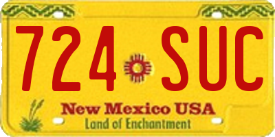 NM license plate 724SUC