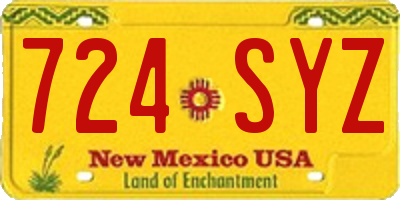 NM license plate 724SYZ