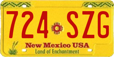 NM license plate 724SZG