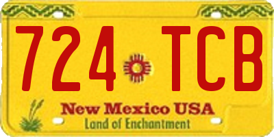 NM license plate 724TCB