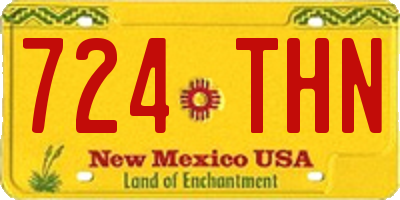 NM license plate 724THN