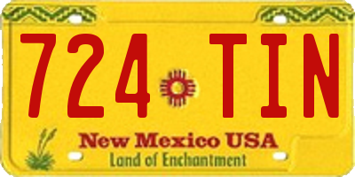 NM license plate 724TIN