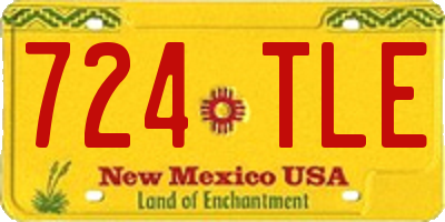 NM license plate 724TLE