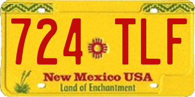 NM license plate 724TLF