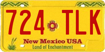 NM license plate 724TLK