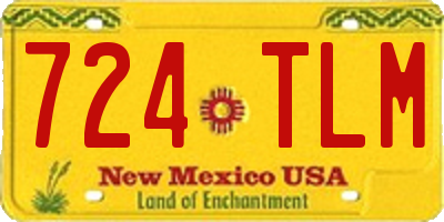 NM license plate 724TLM