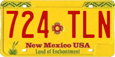 NM license plate 724TLN