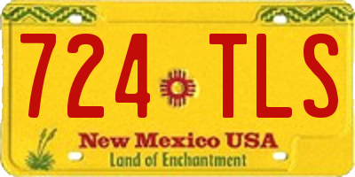 NM license plate 724TLS