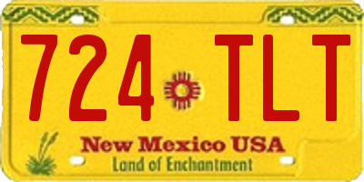 NM license plate 724TLT