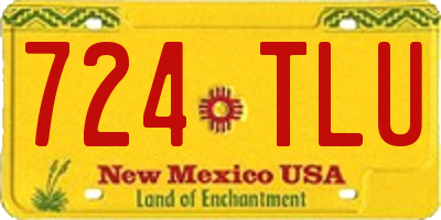 NM license plate 724TLU