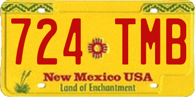 NM license plate 724TMB