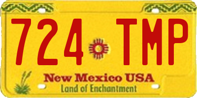 NM license plate 724TMP