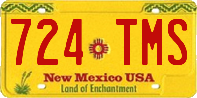 NM license plate 724TMS