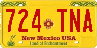 NM license plate 724TNA