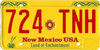 NM license plate 724TNH