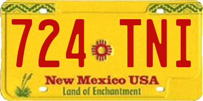 NM license plate 724TNI