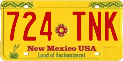 NM license plate 724TNK