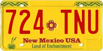 NM license plate 724TNU
