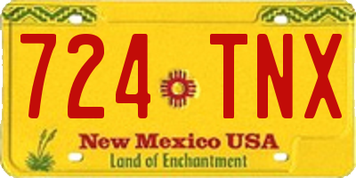 NM license plate 724TNX