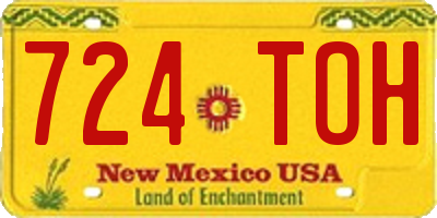 NM license plate 724TOH