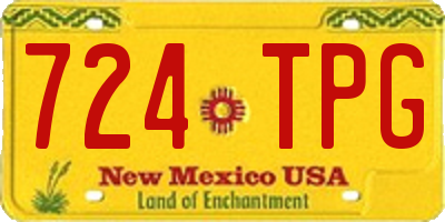 NM license plate 724TPG