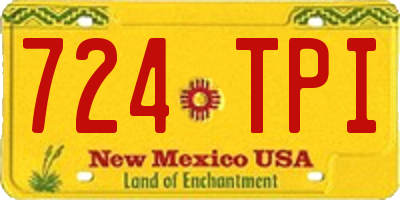 NM license plate 724TPI
