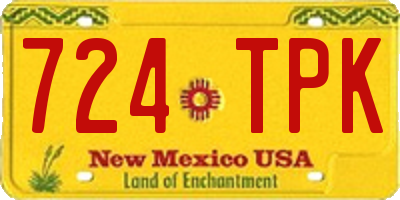 NM license plate 724TPK
