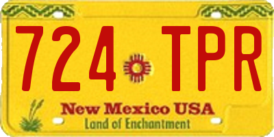 NM license plate 724TPR