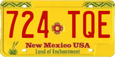 NM license plate 724TQE