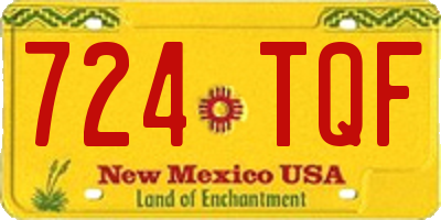 NM license plate 724TQF