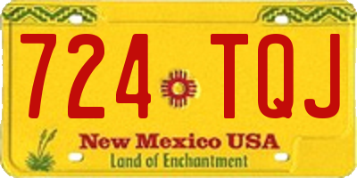 NM license plate 724TQJ