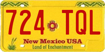 NM license plate 724TQL