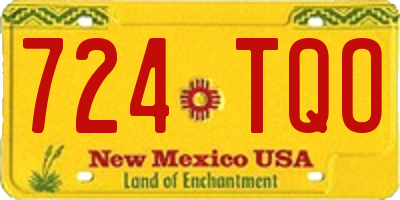 NM license plate 724TQO